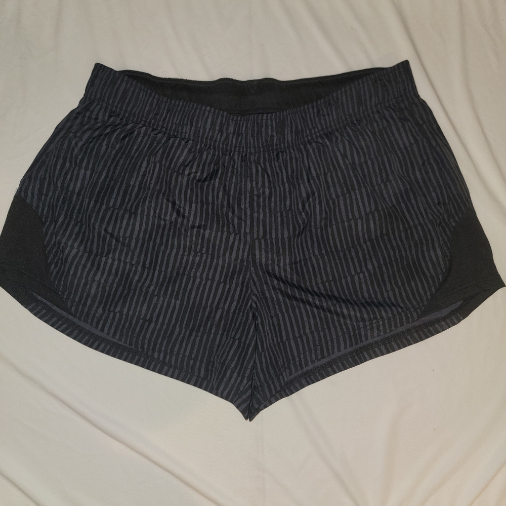 Athletic Works Black Striped Women's Athletic Shorts